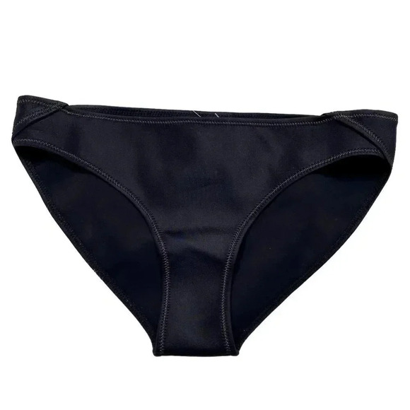 Ashley Graham x Swimsuits for All Black Scuba Bikini Bottom 10 NWT Gold Stitch - Picture 1 of 7